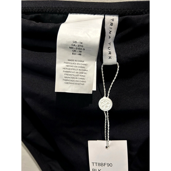 NWT Trina Turk Designer One Piece Bikini Bathing Suit Bottom in Size 14 Large - Picture 5 of 7